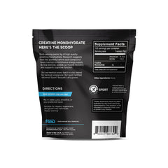Fluid Creatine scoop with powder enables precise 5 g servings.