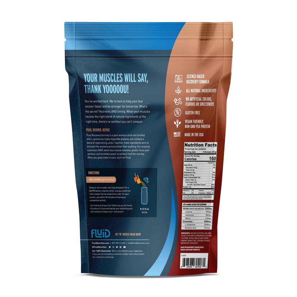 Fluid Recovery shaker bottle mixing a quick post-workout drink