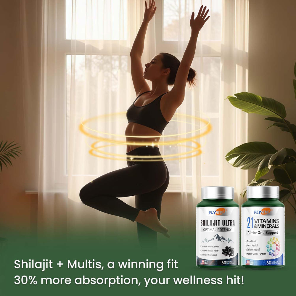 Flynew Shilajit capsules close-up for easy daily supplementation