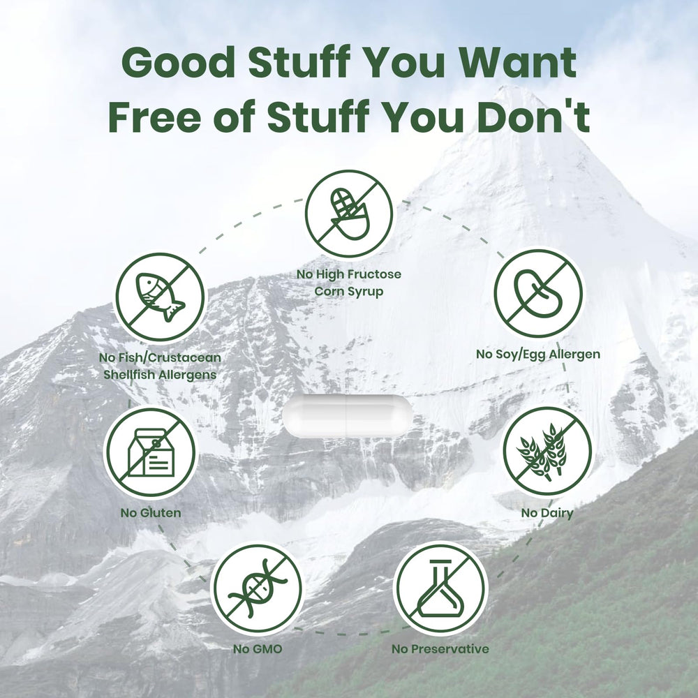 Flynew Shilajit plant extracts including cinnamon and fenugreek for wellness.