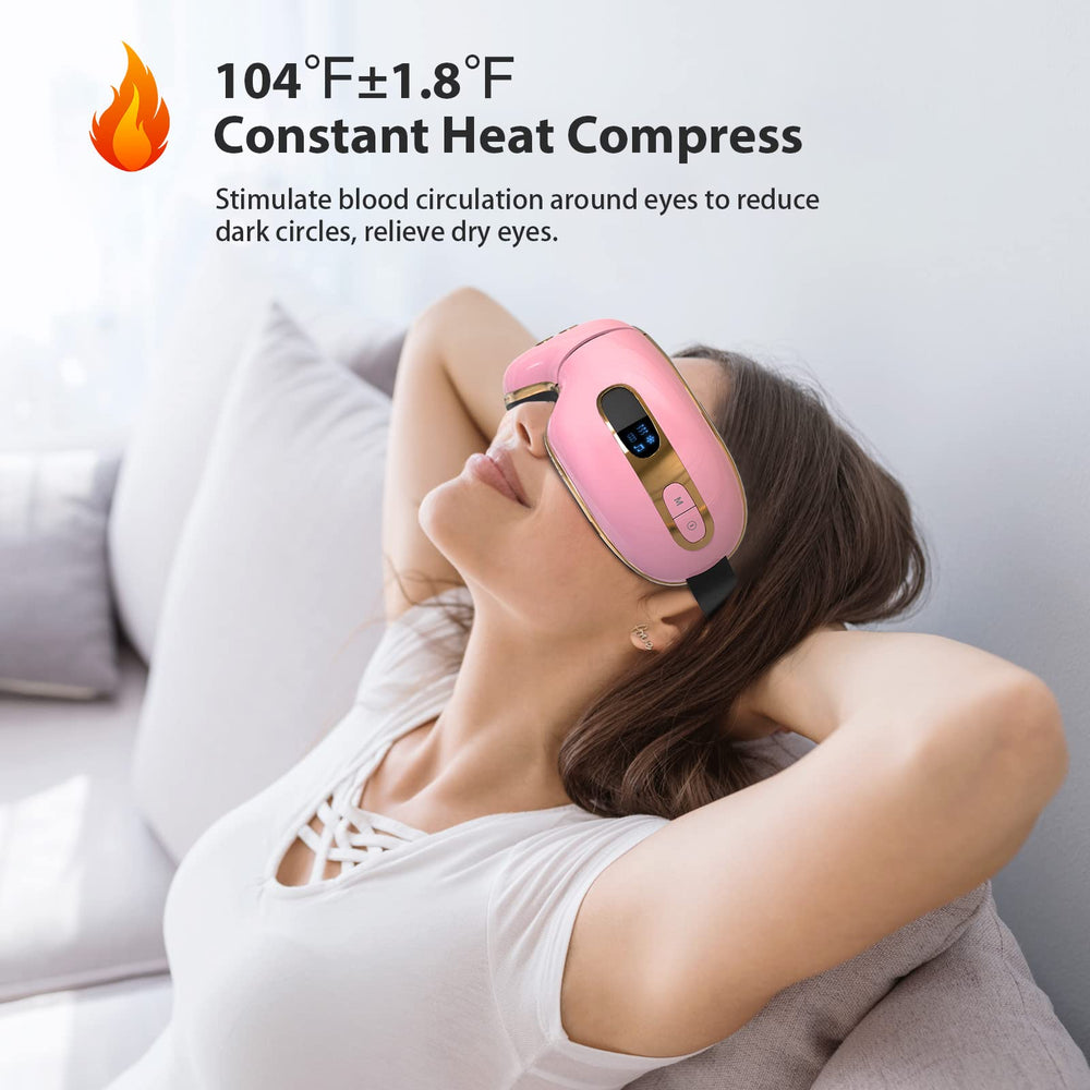 fmlave Eye Massager with 3-level pressure targets the eye area for comfort
