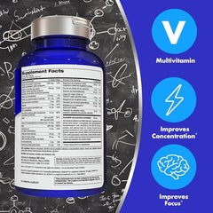 Focus Factor label closeup highlighting vitamins and bacopa for cognitive nutrition.