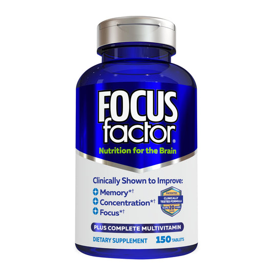 Focus Factor Original bottle front promoting brain health and daily focus.