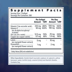 Focus Select AREDS2 label highlights lutein and zeaxanthin for eye health.