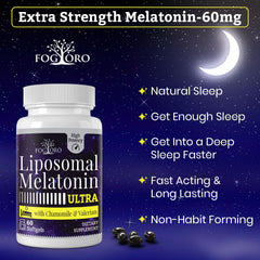 Fogoro melatonin with chamomile and valerian blend for relaxation