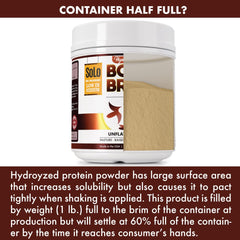 Folona Solo Bone Broth Powder canister stored in a pantry.