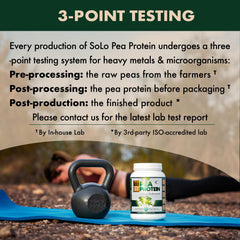 Canister of FOLONA SOLO pea protein ready for daily use