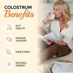 Immunity and gut health emphasis—Folqs powder surface shows potential daily wellness support.