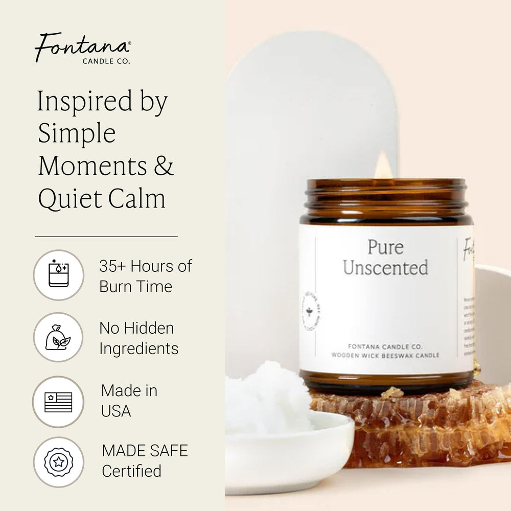 Fontana Candle Co beeswax coconut oil formula delivers a long-lasting, bright aroma.