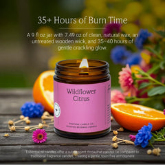 Fontana Candle Co beeswax jar candle shows slow, even burn and clean fragrance