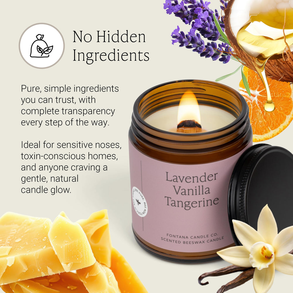 Fontana Candle Co pure essential oils deliver lavender, vanilla, and citrus notes