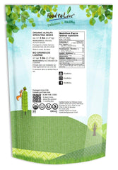 Food to Live alfalfa seed bag closeup, organic non GMO for easy sprouting.