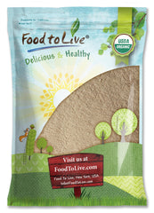 Food to Live Ashwagandha powder bottle with organic label, ideal for daily smoothies.