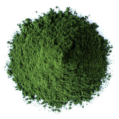 Food to Live chlorella powder with scoop for convenient measuring.