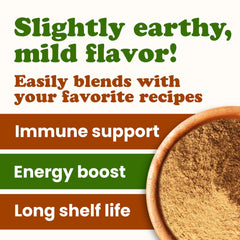 Food to Live Cordyceps powder in a teacup for a simple ritual.