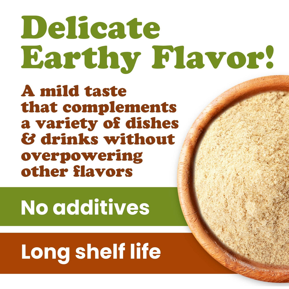 Oatmeal bowl stirred with Food to Live Lion's Mane powder.