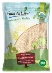 Food to Live Psyllium Husks bulk bag shows a high-fiber ingredient for baking and thickening.