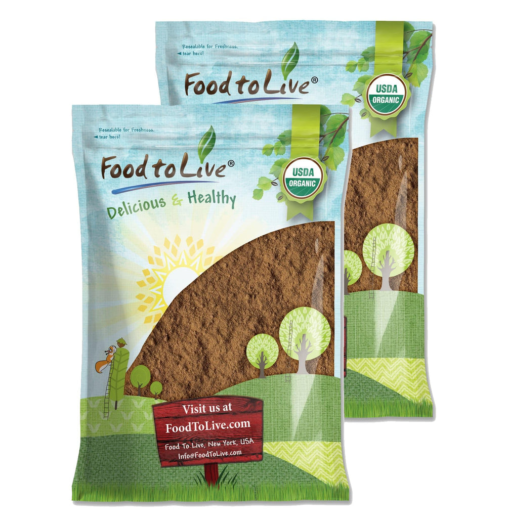 Food to Live Red Reishi Powder bag for daily smoothies and wellness rituals.