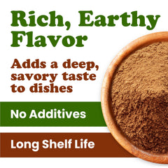 Food to Live Reishi powder dispersed in a smoothie for a smooth texture.