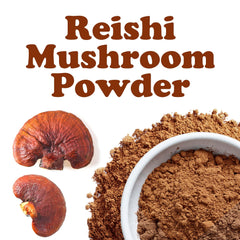 Food to Live Reishi powder added to a cup of tea for warmth.