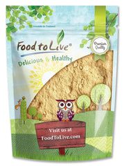Food to Live Yellow Maca Powder container shows convenient packaging and nutrient-rich powder.