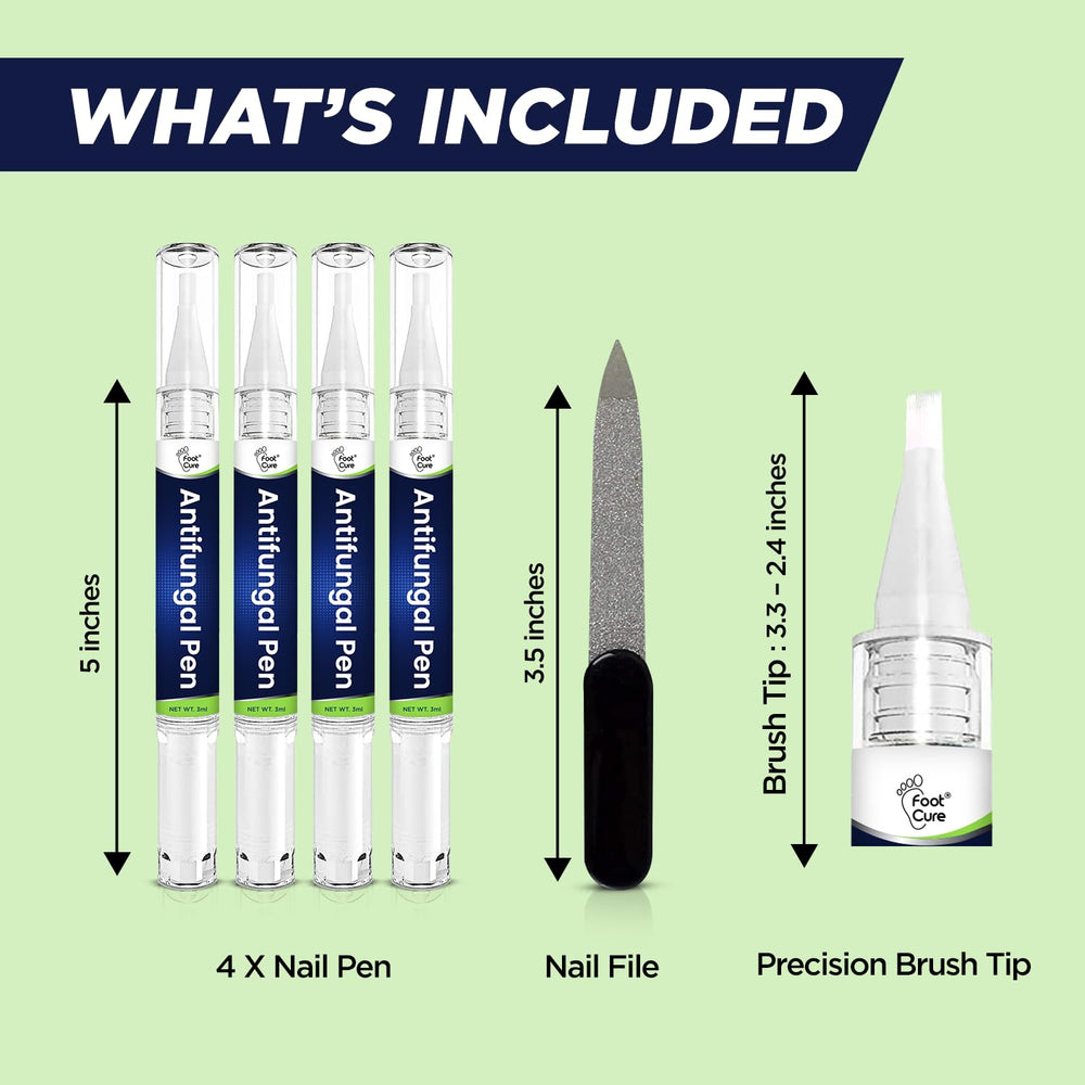 Applying Foot Cure Nail Repair Pen to nails during routine care.