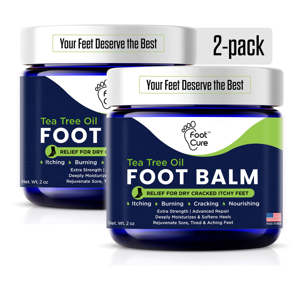 FOOT CURE Tea Tree Oil Balm tube front for daily foot care and moisturizing