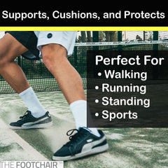 FootChair high-arch design delivers greater support for daily wear.