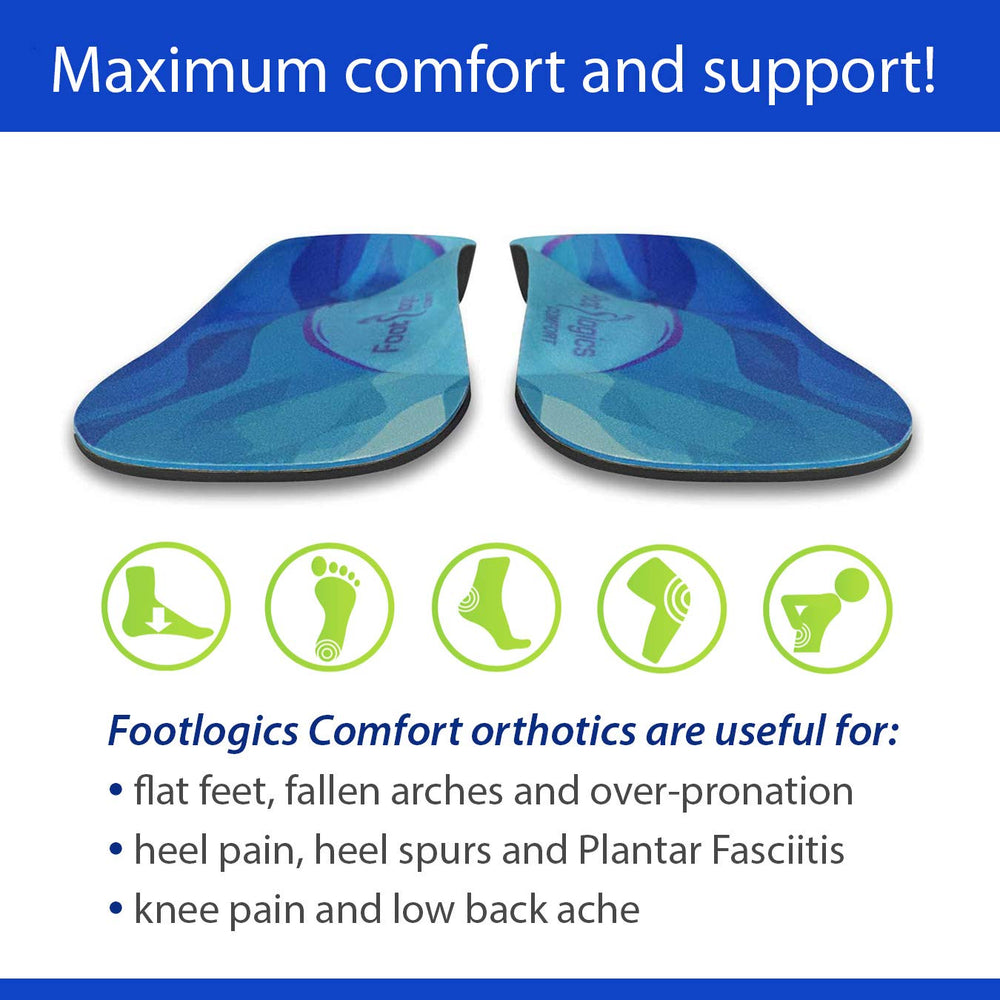 Footlogics Comfort trim-to-size insoles for a personalized fit.