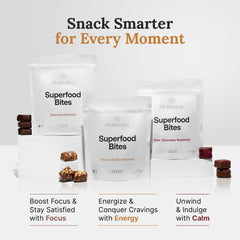 For Wellness Focus Bites packaging closeup showing label details and certifications.