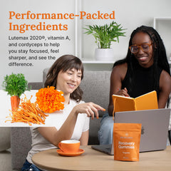 For Wellness Recovery Gummies label highlights Lutemax 2020 and lutein blend.