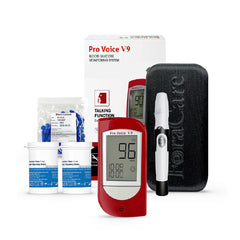 FORA Pro Voice V9 glucose meter display with clear readings for easy use