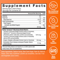 Force Factor individually wrapped chews shown for on-the-go convenience