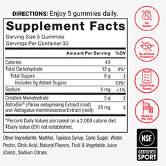 NSF Certified for Sport seal on Force Factor Creatine Gummies