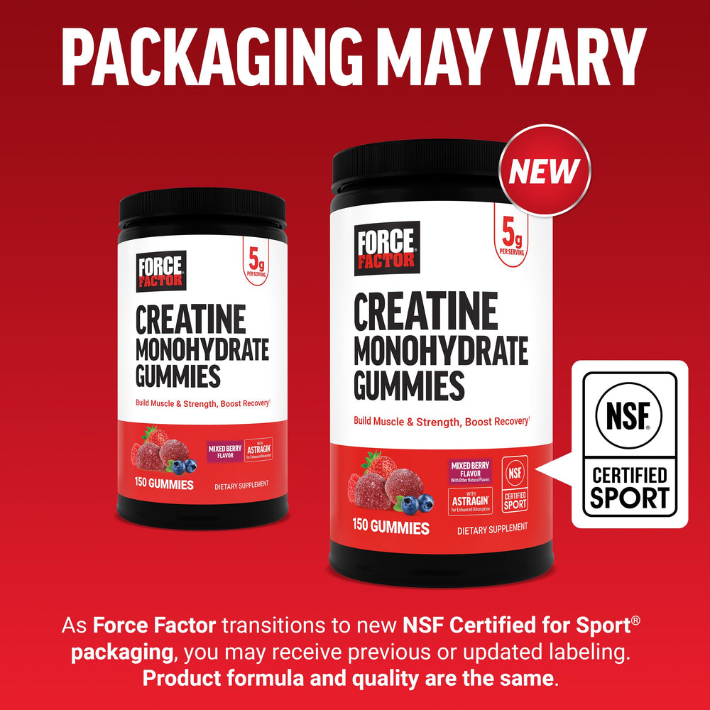 Made in the USA designation on Force Factor Creatine Gummies packaging