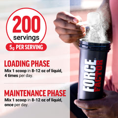Unflavored creatine powder in a glass shows versatile mixing options
