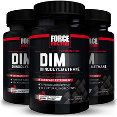 Force Factor DIM 3-pack bottle front—potential support for hormonal balance.