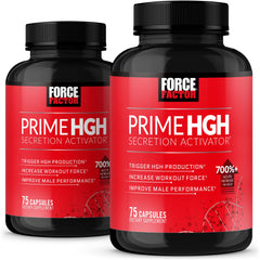 Force Factor Prime HGH Secretion Activator bottle ready for daily workout support