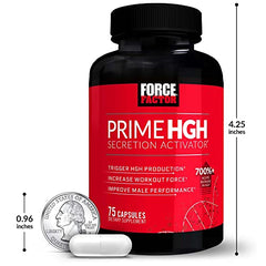 Force Factor Prime HGH Secretion Activator beside calendar for daily routine