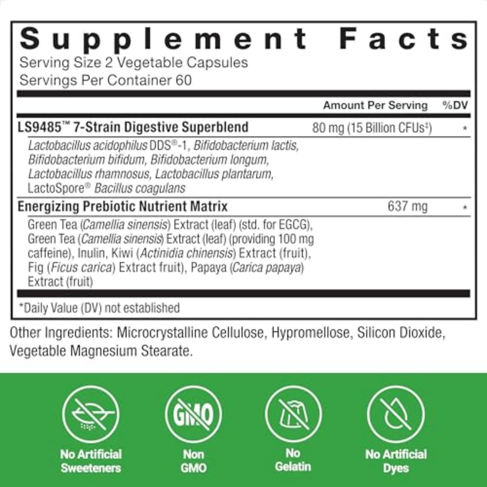 ProbioSlim package front showing 360 capsules in a 3-pack.