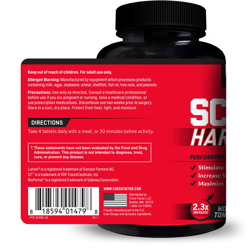 Force Factor SCORE! Hardcore capsules close-up, ideal for pre-workout routines