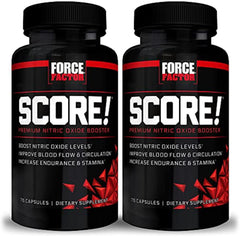 Force Factor SCORE! bottle front label highlights a fast-acting formula for workouts.
