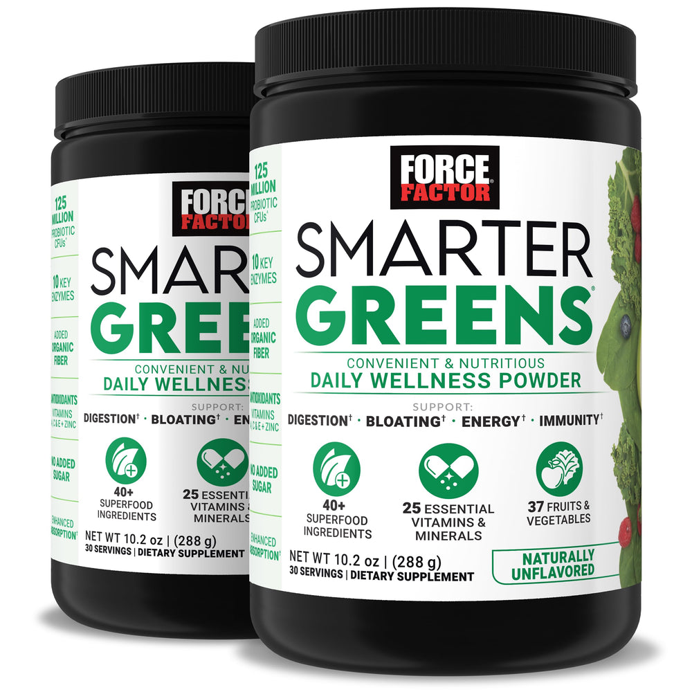 Force Factor Smarter Greens 2-pack box for busy daily nutrition.