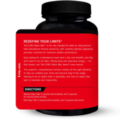 Force Factor Test X180 Alpha Max label – clear ingredients guide for informed use.