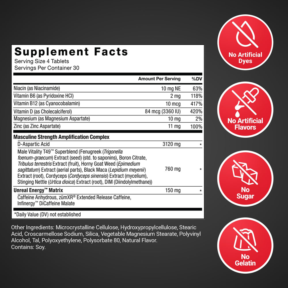 Force Factor Test X180 Boost tribulus terrestris component visible among botanicals