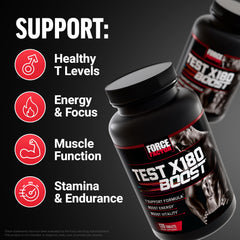 Force Factor Test X180 Boost two-pack packaging highlighting value and ongoing support