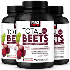 Force Factor Total Beets bottle front shows 270 capsules for daily circulation support.