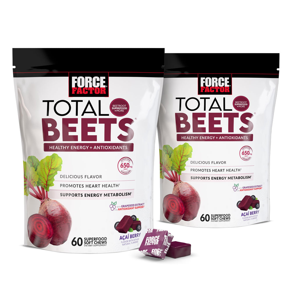 Force Factor Total Beets front-pack displays convenient heart-healthy energy on the go
