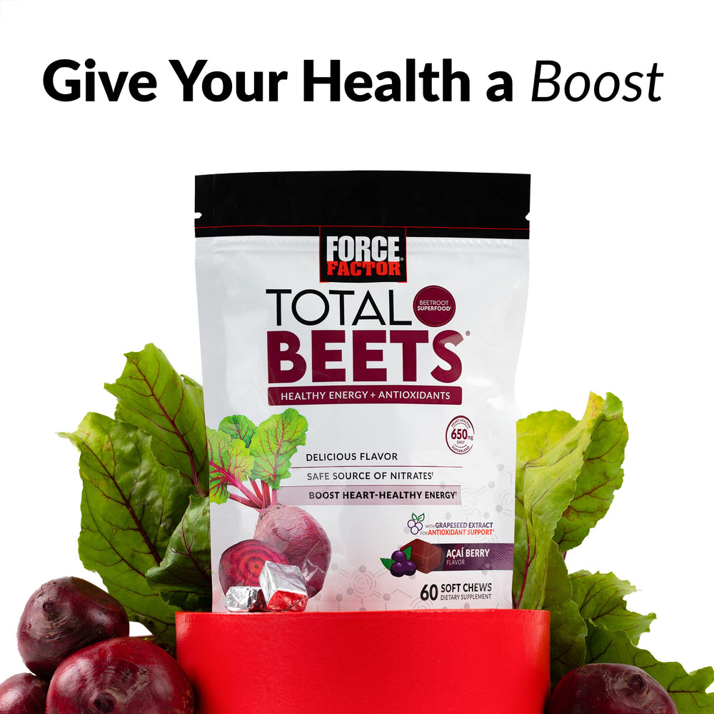 Force Factor Total Beets grapeseed extract highlighted within the formula