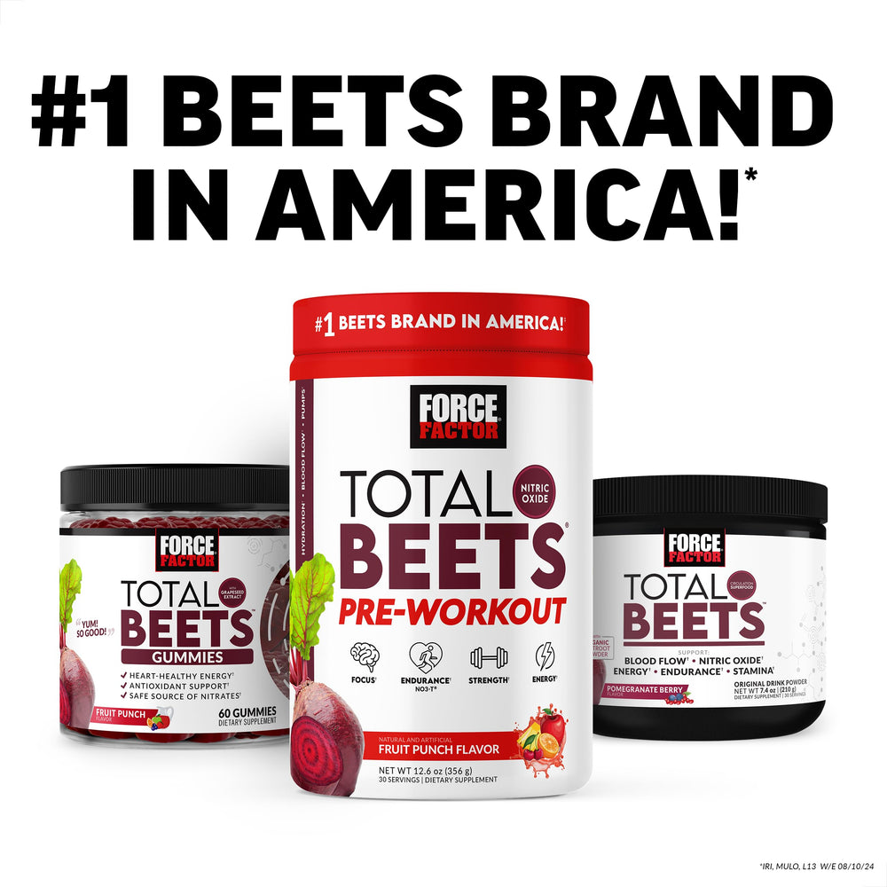 Beet root-based Total Beets with green coffee extract for energy.